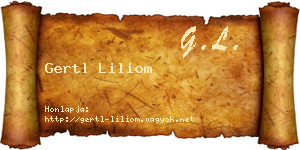 Gertl Liliom névjegykártya